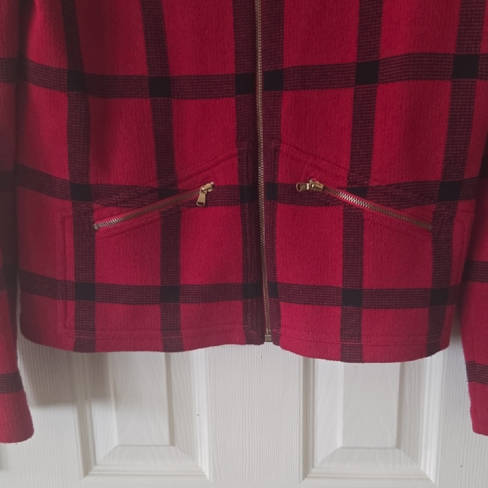 Ralph Lauren Women's Red and Black Bomber Jacket - Picture 4 of 7